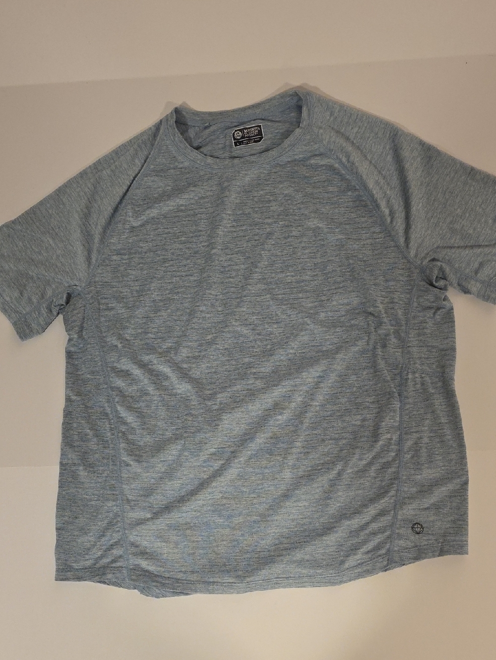 Mondetta Outdoor Project‎ Men's L Light Blue Short Sleeve Athletic Shirt Workout